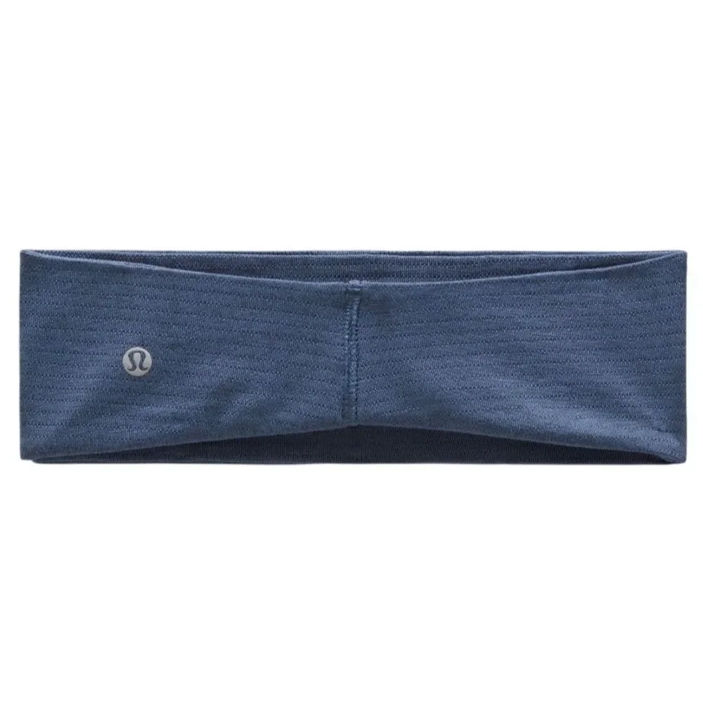 License to Train Wide Headband Blue Twill